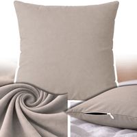 POSZEWKA NA PODUSZKĘ 40x38 CM JASIEK MIĘKKA GŁADKA Z BAWEŁNĄ OEKO-TEX BEŻOWY