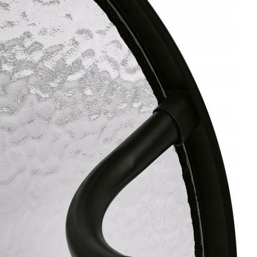 Stolik Metalowy Półokrągły ze Szklanym Blatem Hartowanym do Balkonu Taras na Arena.pl