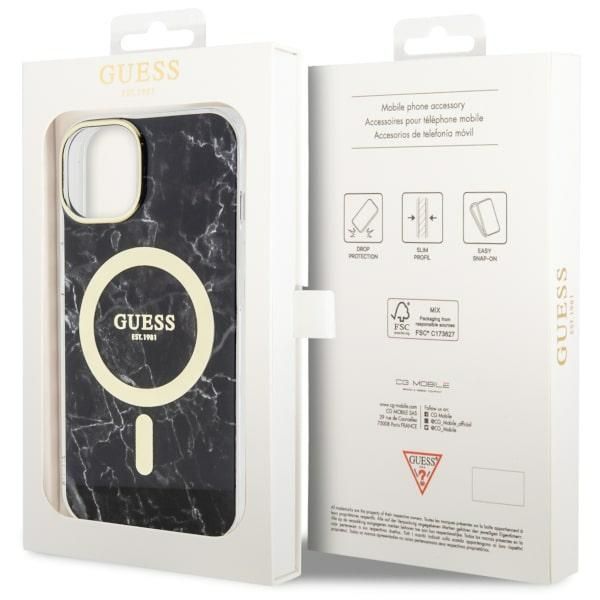 Etui Guess do iPhone 15 Plus, iPhone 14 Plus, Czarny, MagSafe zdjęcie 8