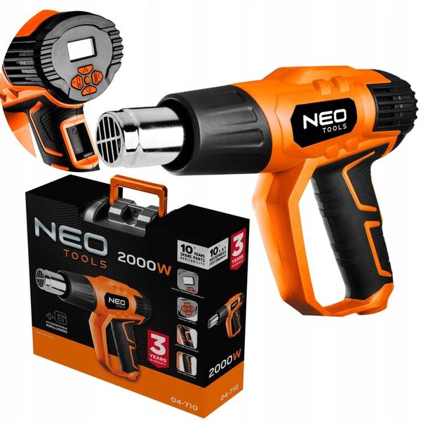 NEO SIECIOWA OPALARKA NAGRZEWNICA LCD 2000W 50 - 600C 04-710 + WALIZKA zdjęcie 6