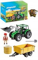 PLAYMOBIL COUNTRY WIELKI TRAKTOR Z PRZYCZEPĄ +BALOTY + FIGURKA ROLNIKA 9317