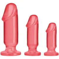doc johnson crystal jellies anal starter set 3 sztuki - zestaw treningowy