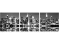 90X30CM MANHATTAN NOCĄ TRÓJ OBRAZ