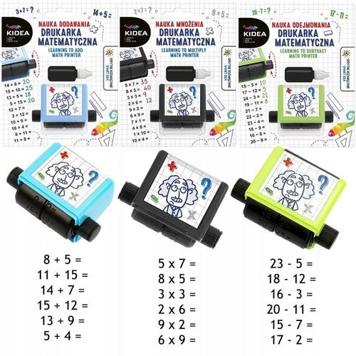 3x DRUKARKA MATEMATYCZNA NAUKA MNOŻENIE DODAWANIE ODEJMOWANIE KIDEA na Arena.pl