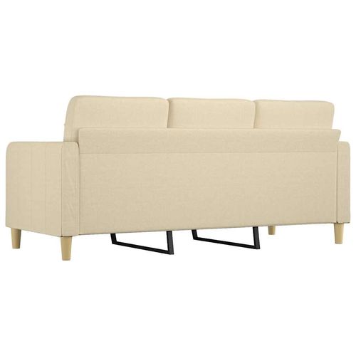 3-osobowa sofa, kremowa, 180 cm, tapicerowana tkaniną na Arena.pl