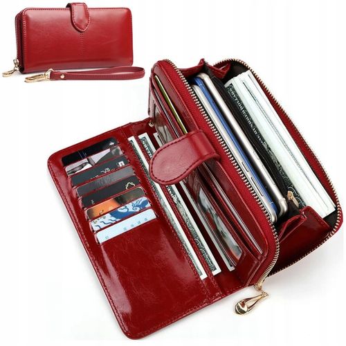 PORTFEL DAMSKI SKÓRZANY LAKIEROWANY POJEMNY na Arena.pl