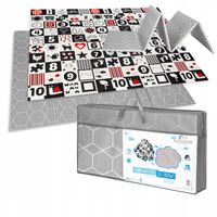 MATA PIANKOWA XXL EDUKACYJNA SZARA SKŁADANA DWUSTRONNA INTERAKTYWNA 150x200