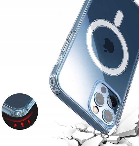 Etui Do iPhone 12 Mini +Szkło 9H WZMACNIANE 360° do MAGSAFE CLEAR CASE zdjęcie 2