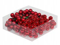 Bombki szklane drucik CZERWONE 2cm / 144szt.