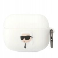 2 x Etui Karl Lagerfeld Silicone Karl Head 3D na AirPods Pro - białe