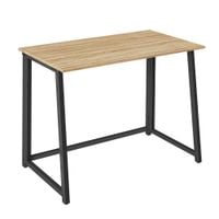 Biurko komputerowe składane sonoma 80x40 z czarnymi stalowymi nogami