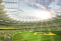 FOTOTAPETA piłkarska piłka bramka gol stadion