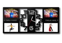 Ramka do zdjęć z zegarem twoje imię dowolny tekst