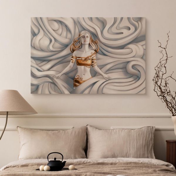 Obraz Do Salonu Abstrakcja 3D Grecka MEDUZA Bogini Kobieta 90cm x 60cm zdjęcie 6