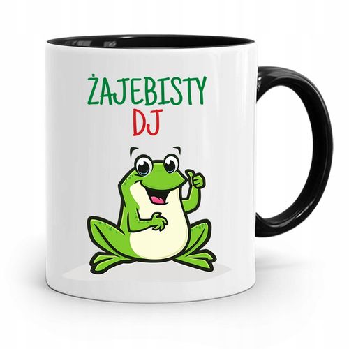 Dla Dja Muzyka Kubek Czarny Żajebisty Dj Prezent Z Nadrukiem Ze Zdjęciem na Arena.pl