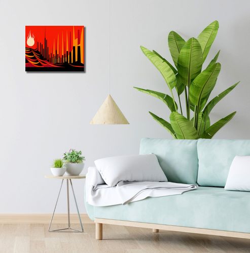 Obraz 40x30cm Miejski Krwisty Ogień na Arena.pl