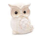 SOWA CERAMICZNA BIAŁA FIGURKA DEKORACJA GLAMOUR