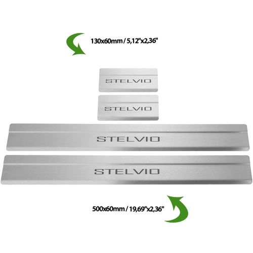 Listwa progowa ALFA ROMEO STELVIO Stal nierdzewna 304 mat z czarnymi litera na Arena.pl