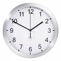 Zegar ścienny sterowany radiowo 25cm DCF77 aluminium