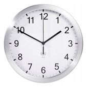 Zegar ścienny sterowany radiowo 25cm DCF77 aluminium