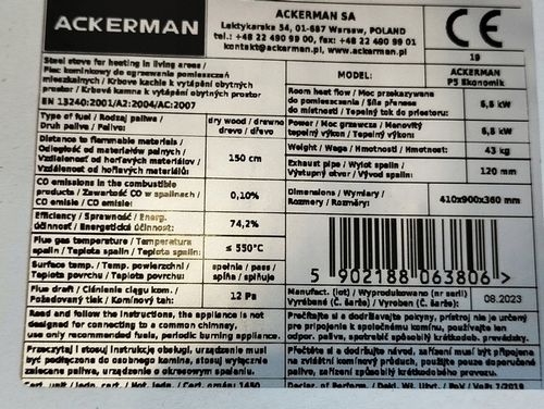 PIEC KOZA KOMINEK WOLNOSTOJĄCY STALOWY HESTIA + AKCESORIA KOMINKOWE na Arena.pl