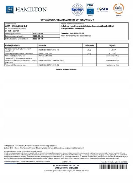 AURA HERBALS Jodadrop - bioaktywny jod w kroplach zdjęcie 4