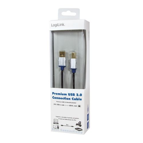 LogiLink Kabel Premium USB2.0 A/B, długość 2m na Arena.pl