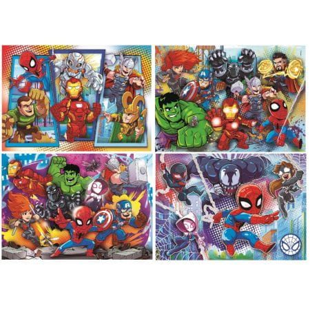 PUZZLE 4W1 CLEMENTONI SUPERHERO 24769 na Arena.pl