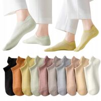 10x STOPKI DAMSKIE BAWEŁNIANE SKARPETKI KOLOROWE NISKIE KRÓTKIE 35-38