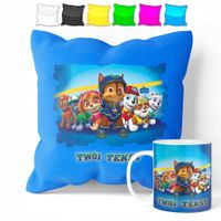 ZESTAW: KUBEK + POSZEWKA - PSI PATROL PAW - PREZENT WIELE WZORÓW + IMIĘ