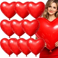 10x balon lateksowy serce 90cm na dzień kobiet dekoracja ślubna xl zestaw