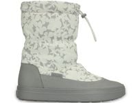 Crocs Śniegowce damskie - Lodge Point Pull-On - rozmiar 34,5 - Szare Kwiaty