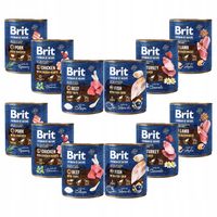 BRIT BY NATURE Karma mokra dla psa mix smaków 12 x 800g ADULT