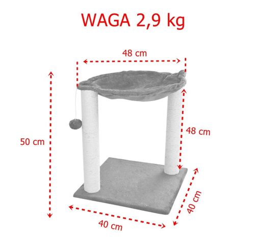 HAMAK STOJĄCY DRAPAK LEGOWISKO DLA KOTA BRĄZOWY na Arena.pl