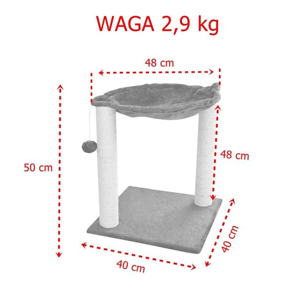HAMAK STOJĄCY DRAPAK LEGOWISKO DLA KOTA BRĄZOWY zdjęcie 5