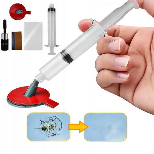 ZESTAW DO NAPRAWY SZYBY CZOŁOWEJ 18 ELEMENTÓW SZYB ODPRSYSKI CARMOTION na Arena.pl