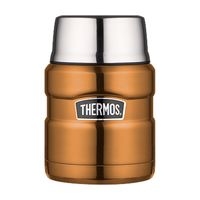Termos na jedzenie z składaną łyżką i kubkiem – miedziany
