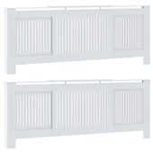 Pokrywa Grzejnika 2 pcs Biały (142-205) x 20.5 x 81.5 cm