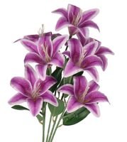 LILIA LILIE W BUKIECIE SZTUCZNE KWIATY JAK ŻYWE 58 CM DUŻY BUKIET