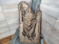 Obraz drewniany Bizon na prezent dla myśliwego leśniczego drzeworyt 40cm