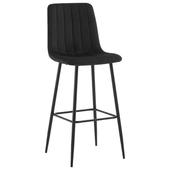 Hoker czarny velvet krzesło barowe H112 loft