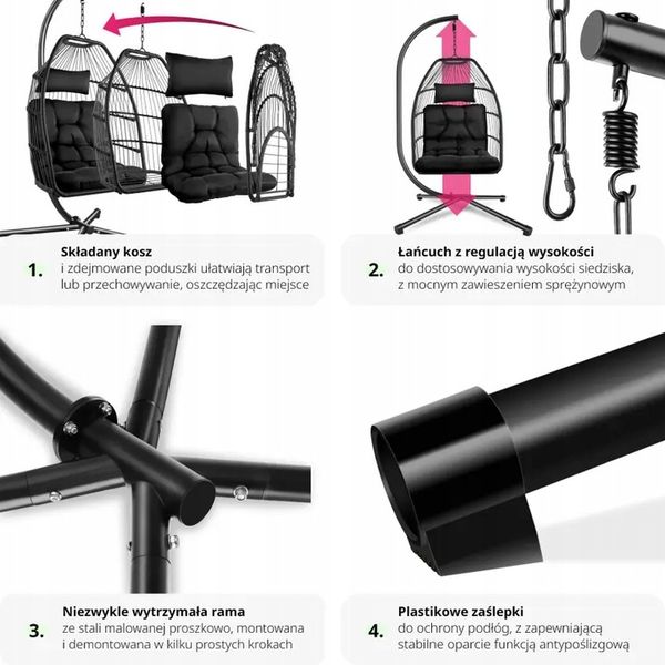 FOTEL WISZACY GNIAZDO HAMAK HUSTAWKA zdjęcie 3