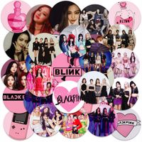 NAKLEJKI NA ZESZYT NALEPKA Z POSTACIAMI KÓŁKO KPOP BLACKPINK WZORY 23EL