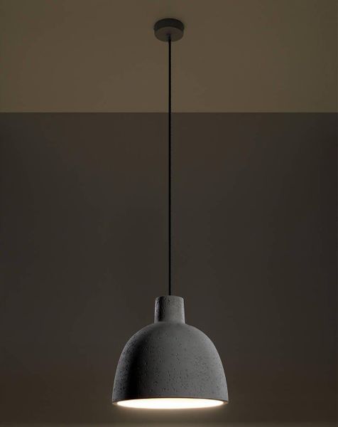 Betonowa LAMPA wisząca SL.0281 kopuła OPRAWA zwis beton szary zdjęcie 3