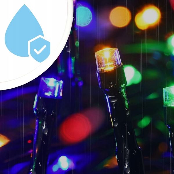 LAMPKI CHOINKOWE 300LED 22m ZEWNĘTRZNE WEWNĘTRZNE MULTIKOLOR ŚWIĄTECZNE zdjęcie 15