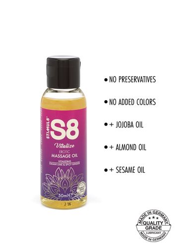 s8 massage oil 50ml omani lime & spicy ginger na Arena.pl
