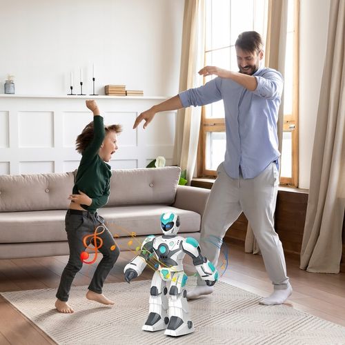 ROBOT DUŻY INTERAKTYWNY ZDALNIE GEST PROGRAMOWANY STEROWANIE GŁOSOWE LED na Arena.pl