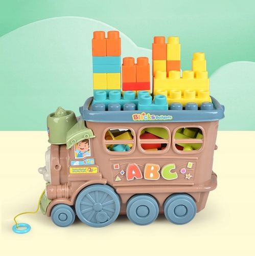 MIĘKKIE KLOCKI SENSORYCZNE SORTER ZESTAW POCIĄG AUTKO Z KLOCKAMI MATADI na Arena.pl