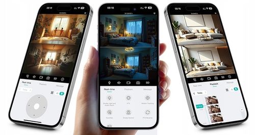 OBROTOWA KAMERA IP WIFI WEWNĘTRZNA NIANIA ELEKTRONICZNA DWA OBIEKTYWY 4MPx na Arena.pl