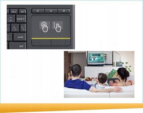KLAWIATURA BEZPRZEWODOWA LOGITECH K400 PLUS na Arena.pl
